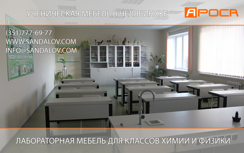 лабораторная ученическая мебель для классов химии и физики купить в Челябинске цена